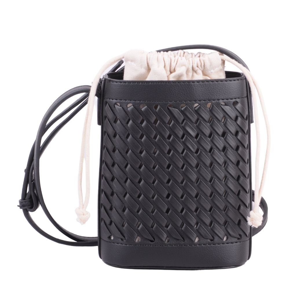 1499-Ivory 1499 - Woven Crossbody Handbag Faux Leather - Wholesale Handbag - Most Wanted USA