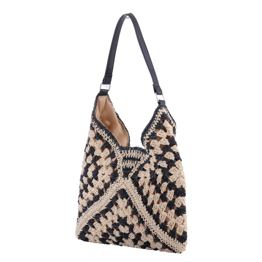 1520 - Woven Triangular Patterned Tote