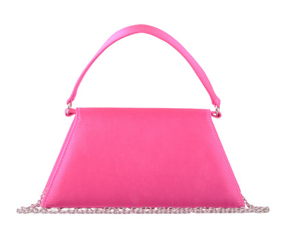 1589 - Chic Satin Satchel Crossbody with Heart Embellishment - Wholesale Handbag - Most Wanted USA