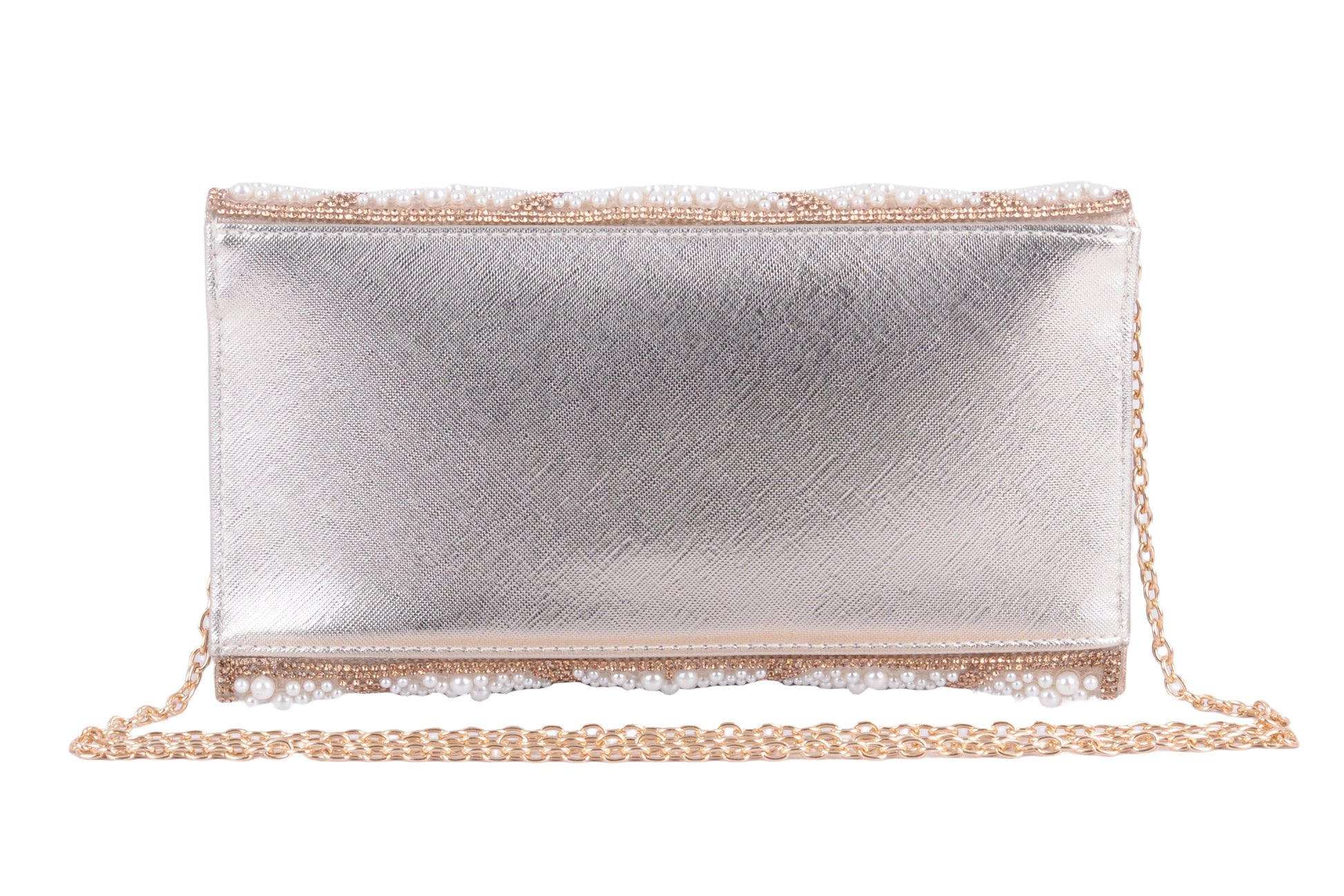 1597 - Beaded Pearl Envelope Clutch - A Timeless Fashion Accent - Wholesale Handbag - Most Wanted USA