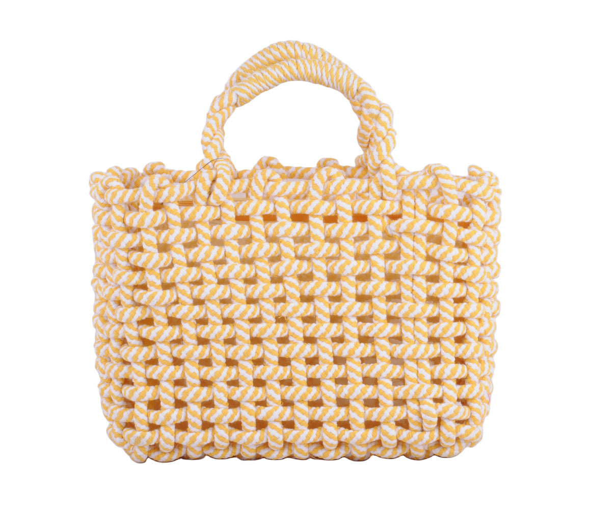1626 - Woven Rope Tote with Pouch