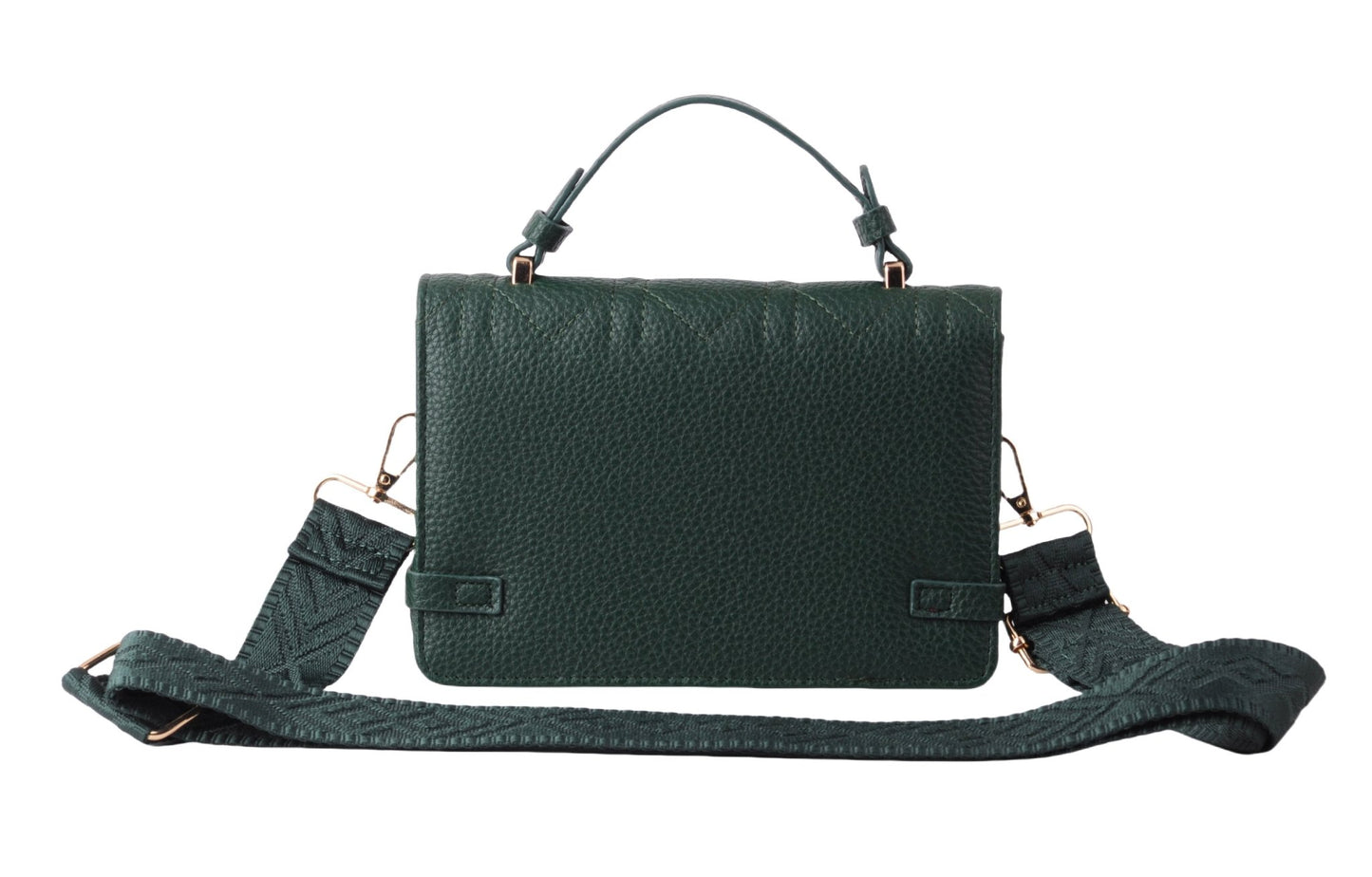 Quilted Bag with Metallic Gold Closure
