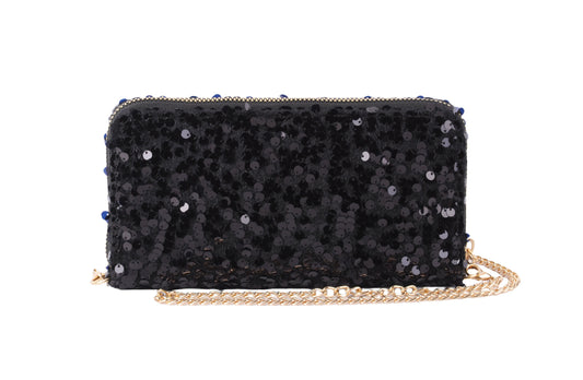 1650-BLACK 1650 - Sequin Wallet - Wholesale Handbag - Most Wanted USA