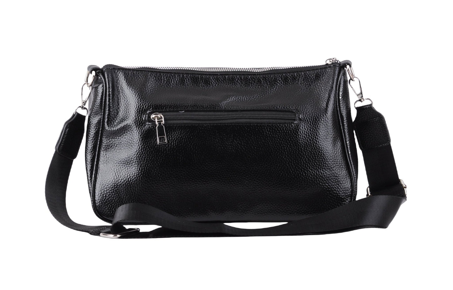 1666 - Large Metallic Striped Crossbody Bag