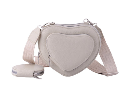 Heart Crossbody and Coin Purse Hang Off on Web Strap