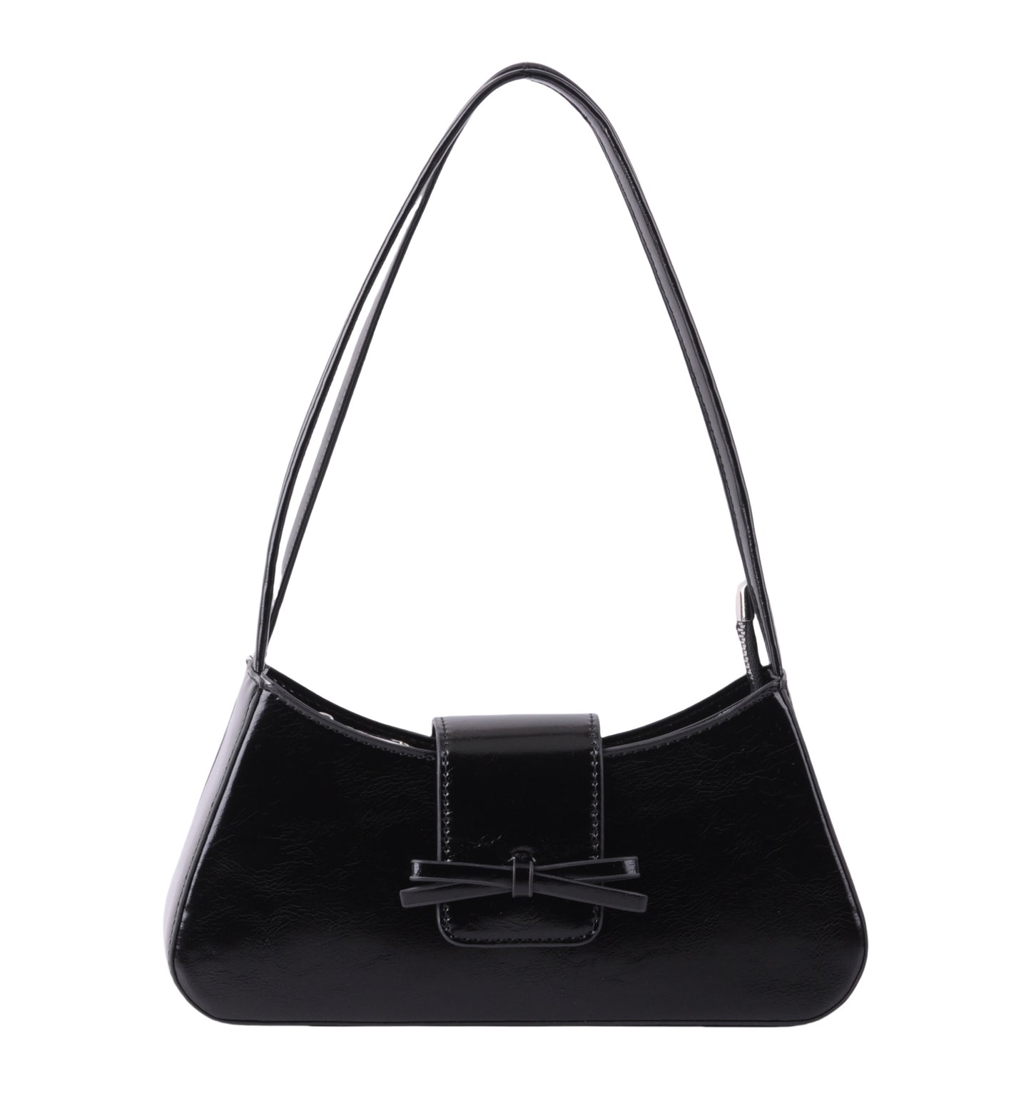 1693-BLACK 1693 - Baguette Bag with Mini Bows - Wholesale Handbag - Most Wanted USA