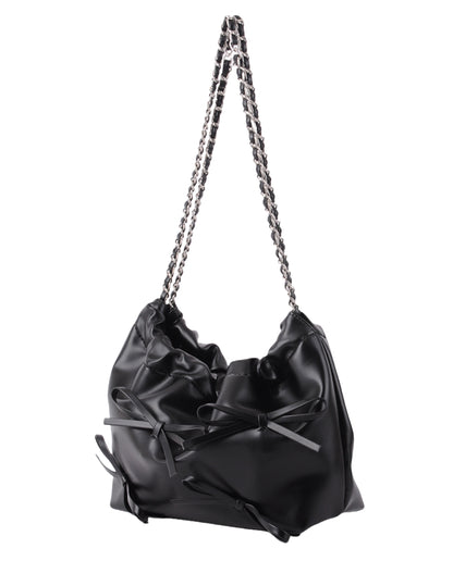1694 - Rounded Crossbody with Chain Strap and Mini Bows Most Wanted USA