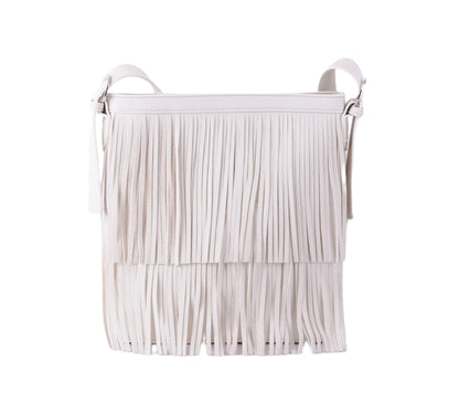 1697-BEIGE 1697 - Shoulder Bag with Western Fringe - Wholesale Handbag - Most Wanted USA