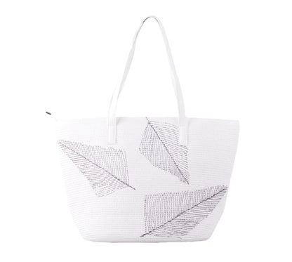 Leaf Patterned Straw Hat Set