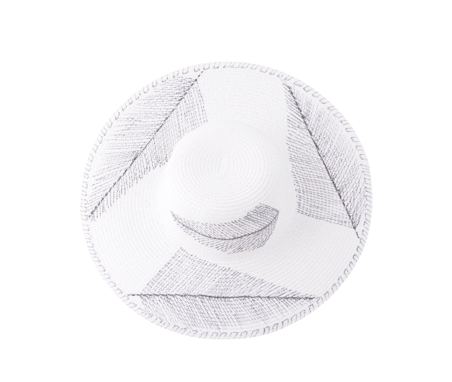 Leaf Patterned Straw Hat Set