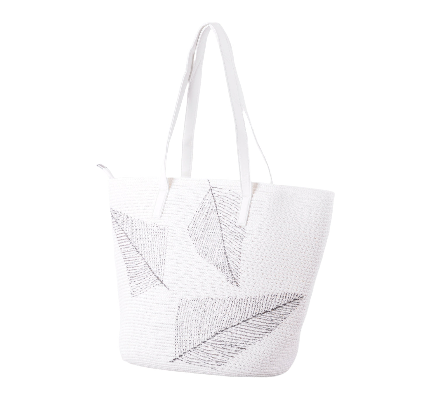 Leaf Patterned Straw Hat Set