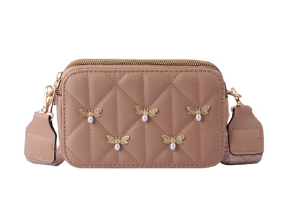 Camera Bag with Bumble Bee Charms and Web Strap