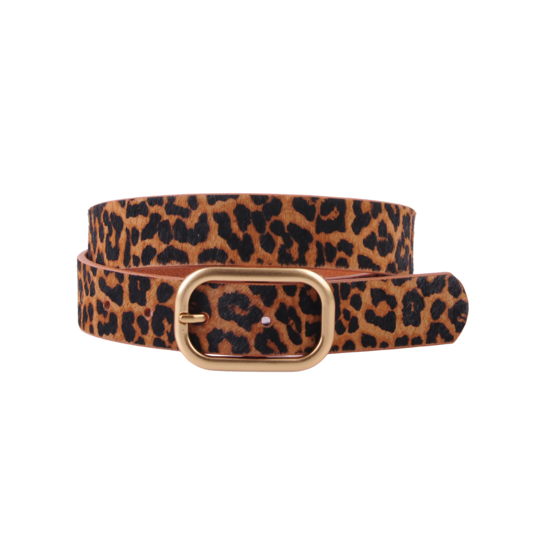 Animal Print Belt with Rectangular Buckle - Ships September 29th