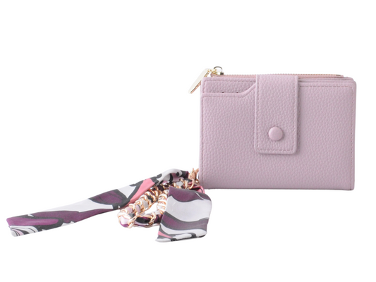 Wallet Adorned with Matching Scarf Hang-Off