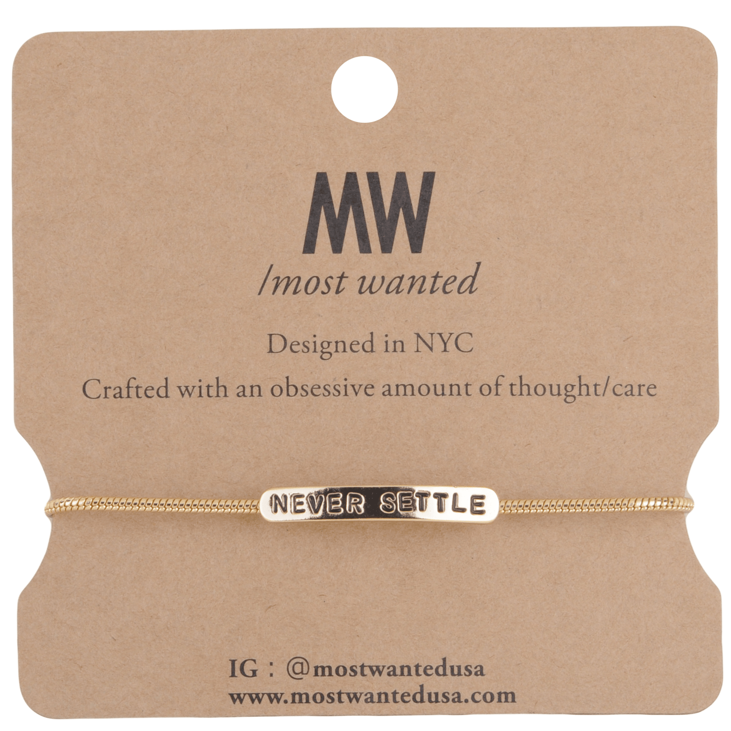 2121 - Never Settle Bracelet - Wholesale Bracelet - Most Wanted USA
