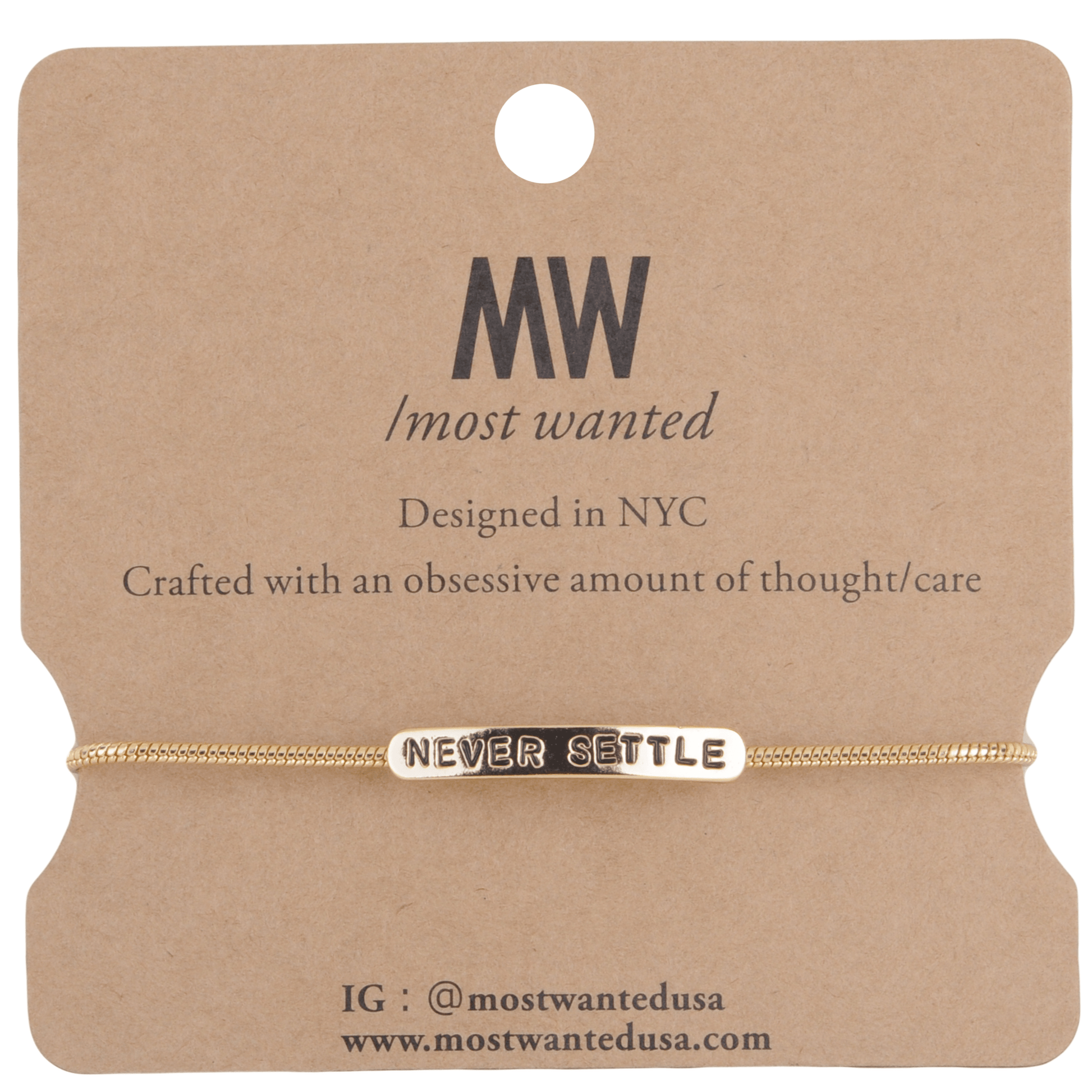 2121 - Never Settle Bracelet - Wholesale Bracelet - Most Wanted USA