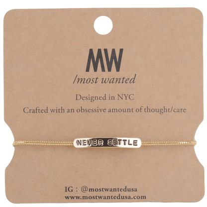 2121 - Never Settle Bracelet - Wholesale Bracelet - Most Wanted USA