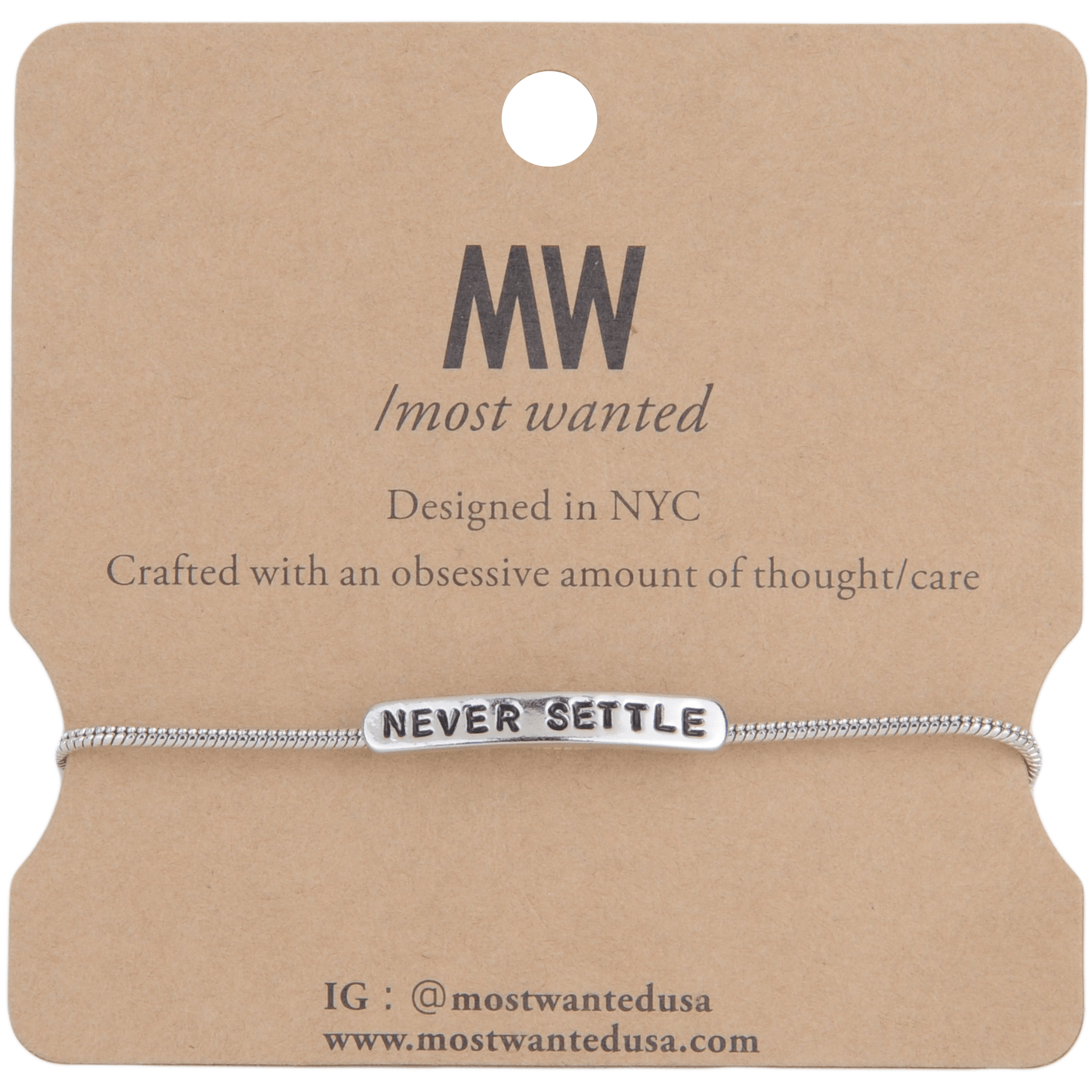 2121 - Never Settle Bracelet - Wholesale Bracelet - Most Wanted USA