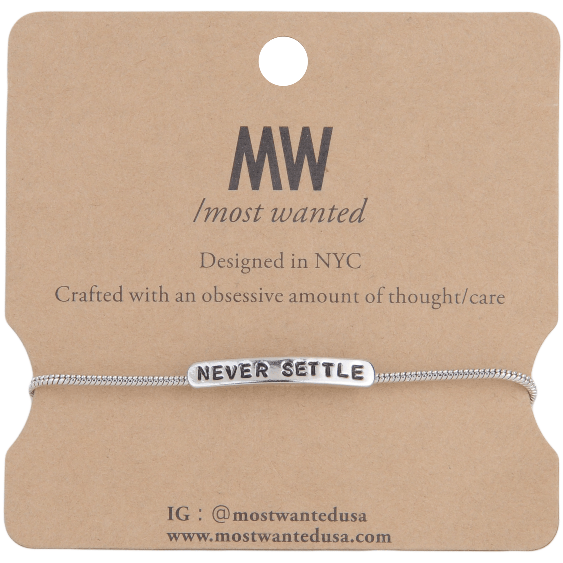 2121 - Never Settle Bracelet - Wholesale Bracelet - Most Wanted USA