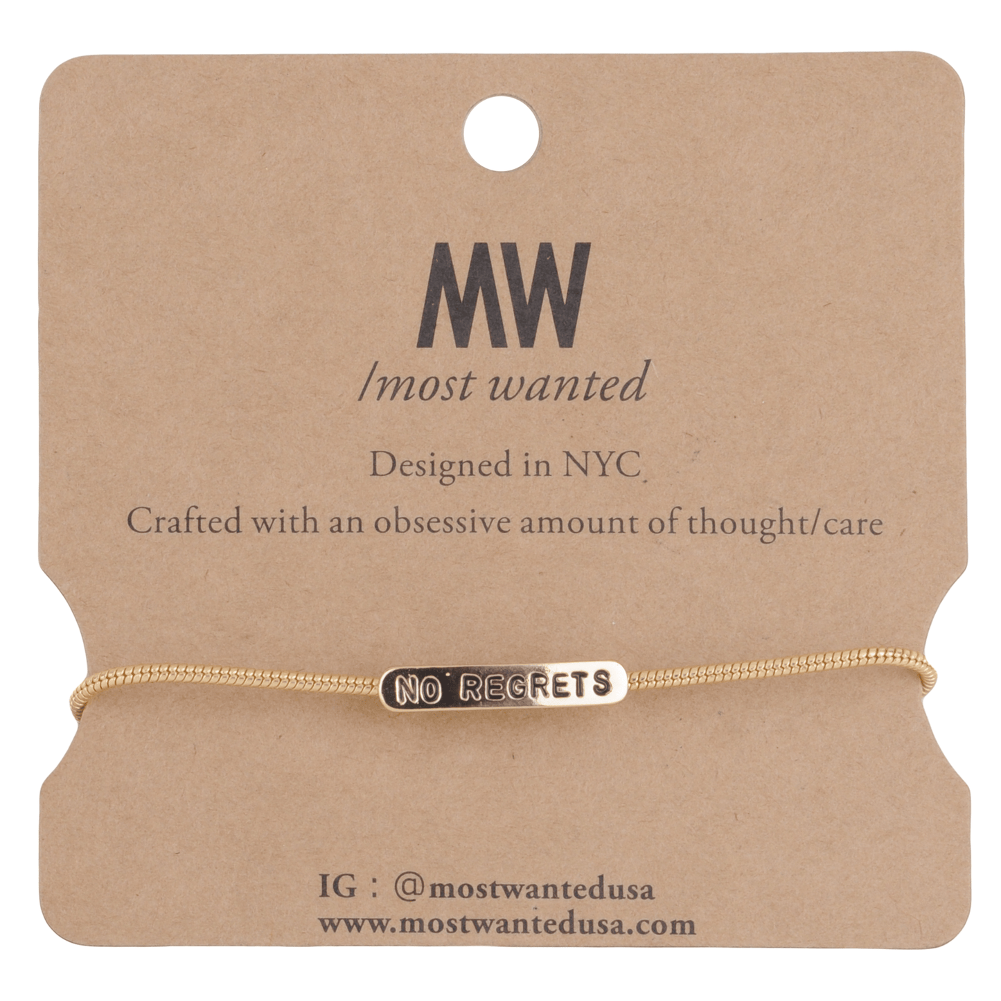 2123 - No Regrets Bracelet - Wholesale Bracelet - Most Wanted USA