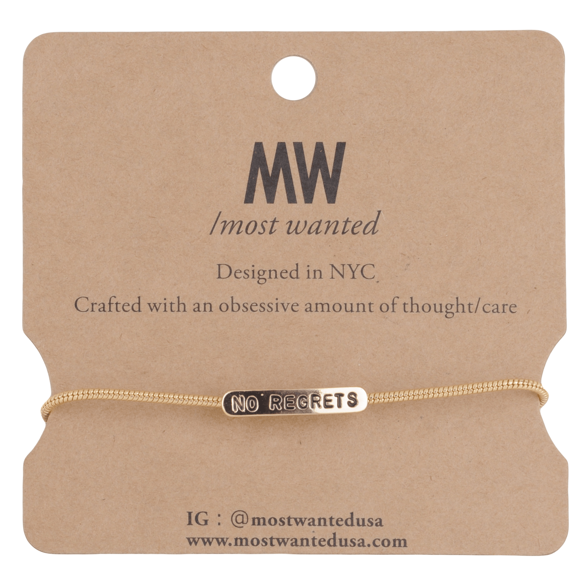 2123 - No Regrets Bracelet - Wholesale Bracelet - Most Wanted USA