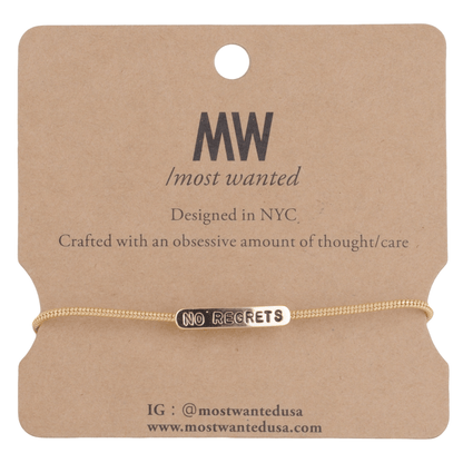 2123 - No Regrets Bracelet - Wholesale Bracelet - Most Wanted USA