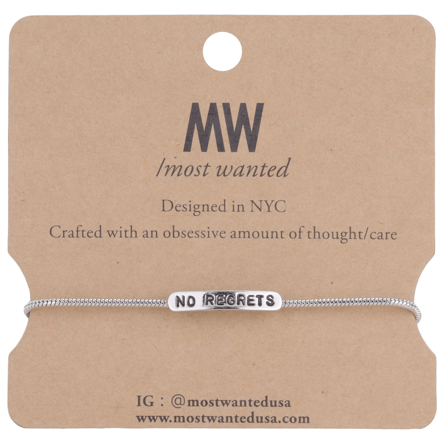2123 - No Regrets Bracelet - Wholesale Bracelet - Most Wanted USA