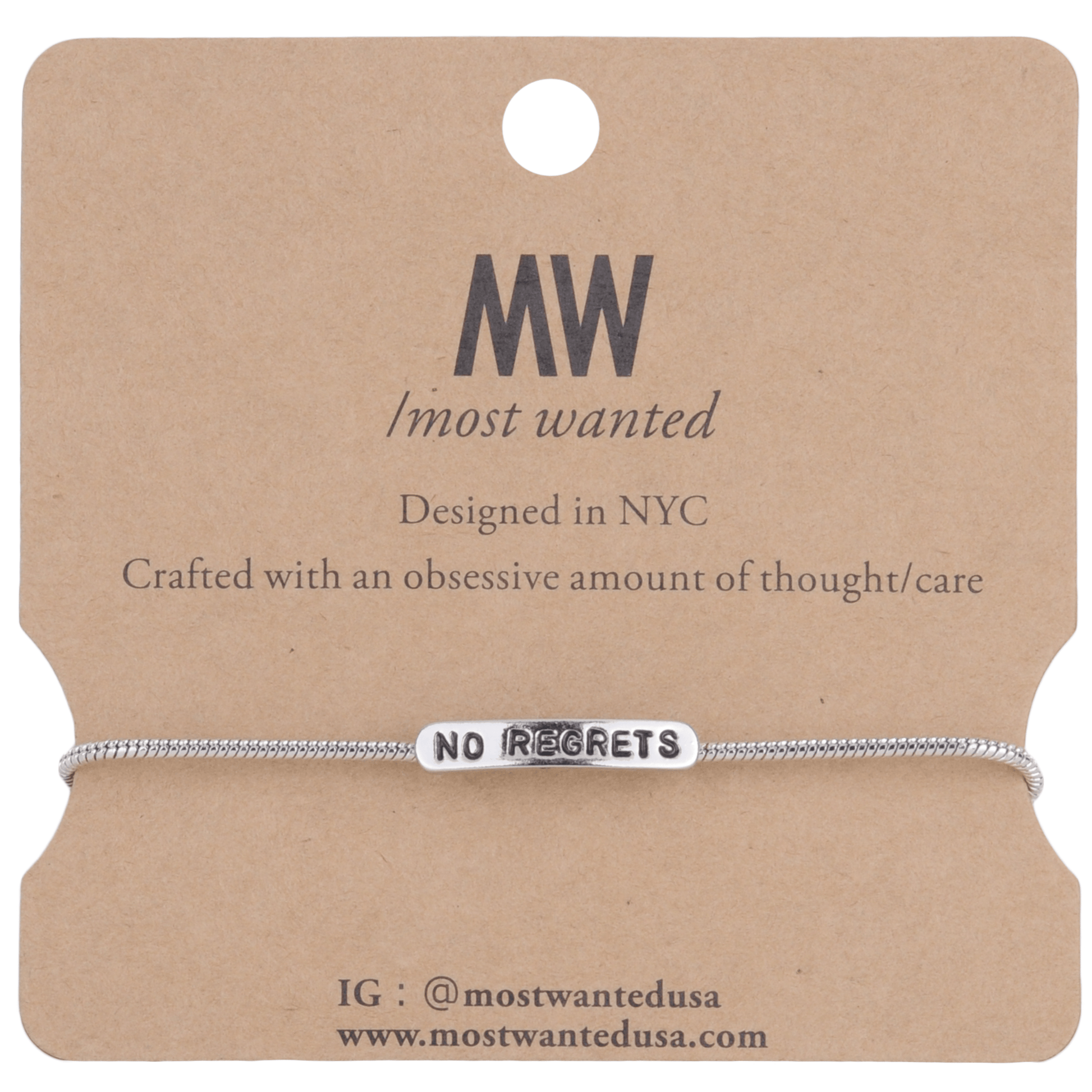2123 - No Regrets Bracelet - Wholesale Bracelet - Most Wanted USA