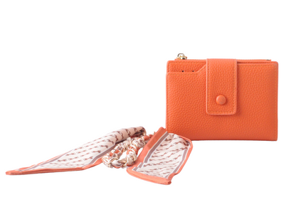 Wallet Adorned with Matching Scarf Hang-Off
