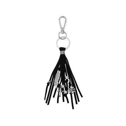 4022 - Suede Tassel Charm Keychain