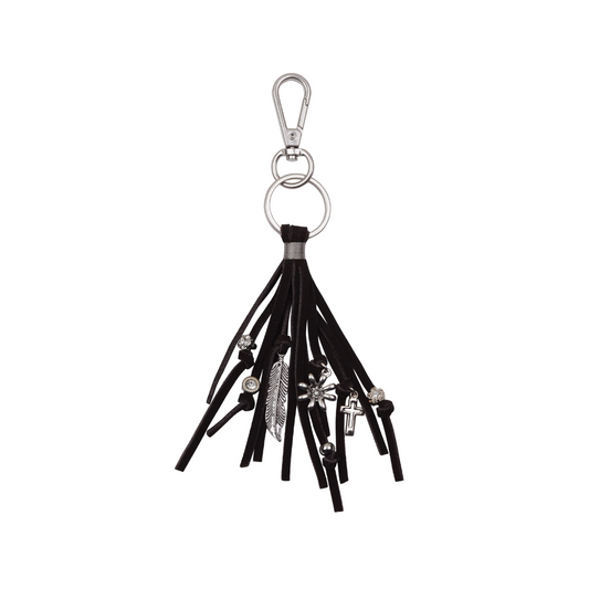 4022 - Suede Tassel Charm Keychain