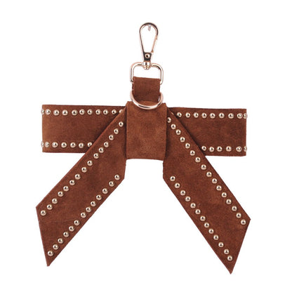 Studded Suede Bow Hang-Off - Ships September 29th