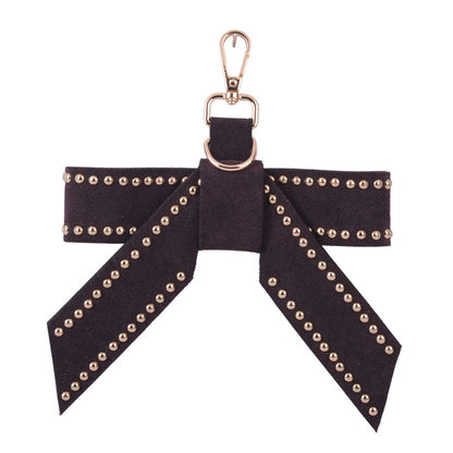 Studded Suede Bow Hang-Off - Ships September 29th