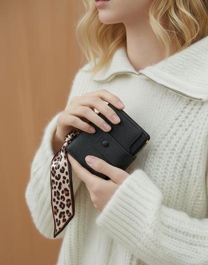 Wallet Adorned with Matching Scarf Hang-Off