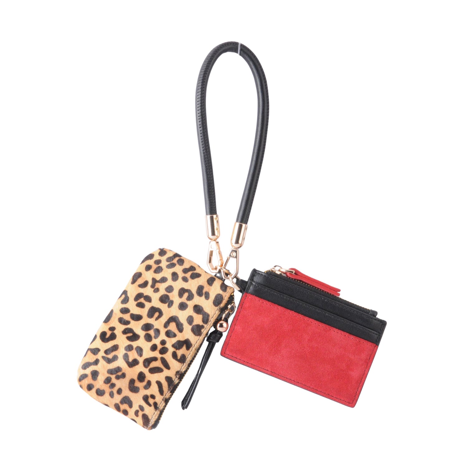 Genuine Leather Wristlet and Card Holder Set