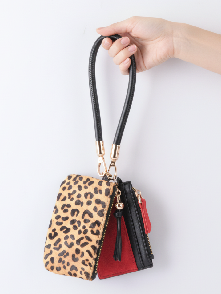 Genuine Leather Wristlet and Card Holder Set