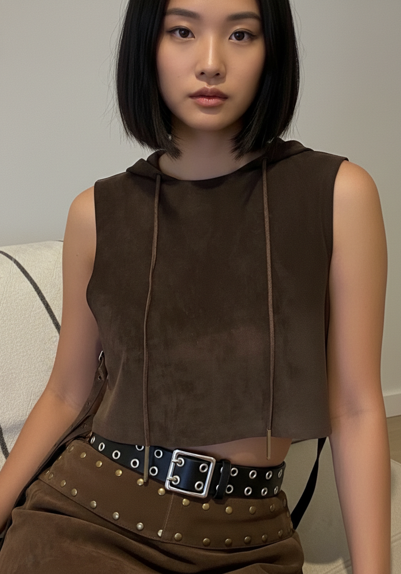 Double Grommet Leather Belt