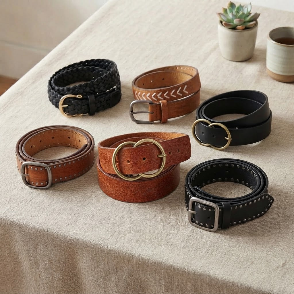Bestselling Leather Belt Reorder Pack | 18 Pieces in Black and Tan