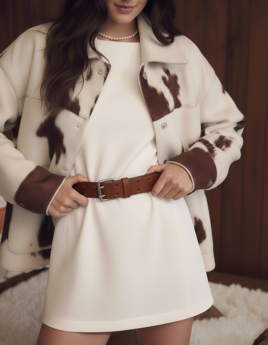 Double Prong Leather Belt