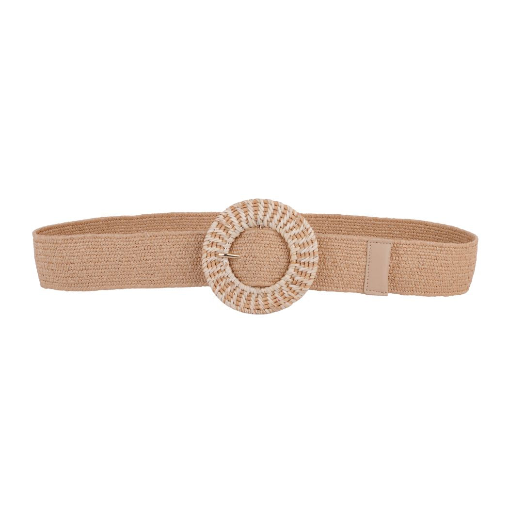5164 - Circle Woven Buckle Stretch Belt