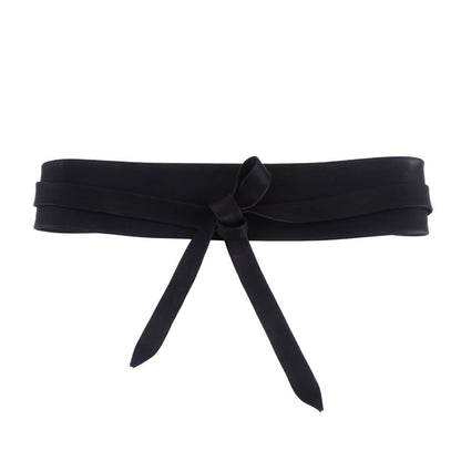 5194-BLACK 5194 - Faux Leather Obi Wrap Belt - Wholesale Belt - Most Wanted USA