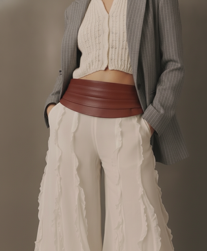 Tie-On Waist Cinching Obi Wrap Belt