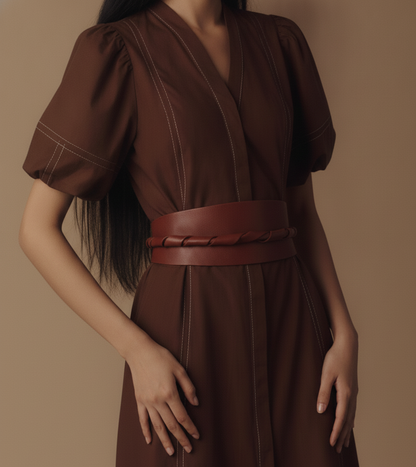 Tie-On Waist Cinching Obi Wrap Belt