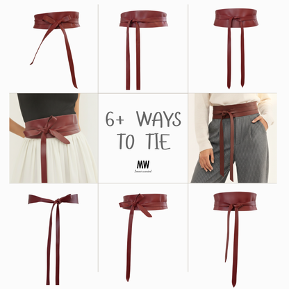 Tie-On Waist Cinching Obi Wrap Belt