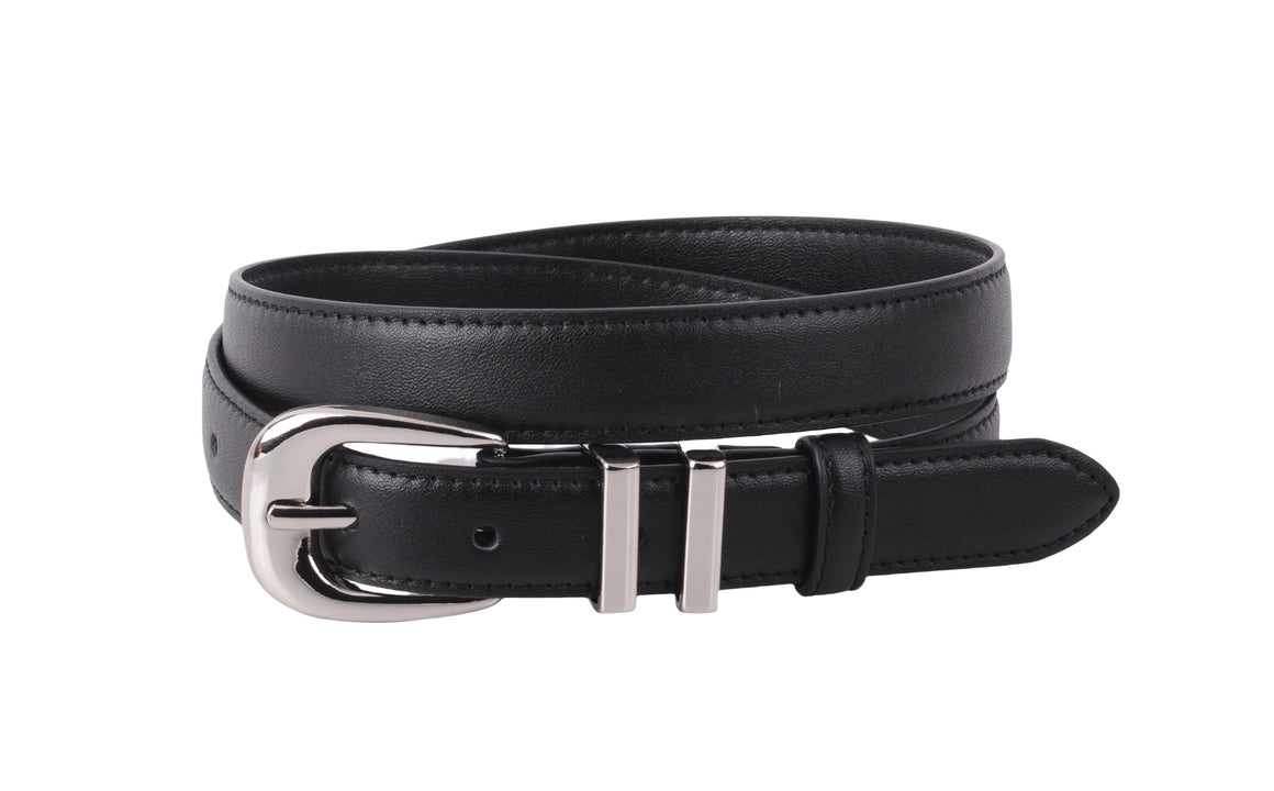 5254 - Leather Belt with Metal Strap Holders