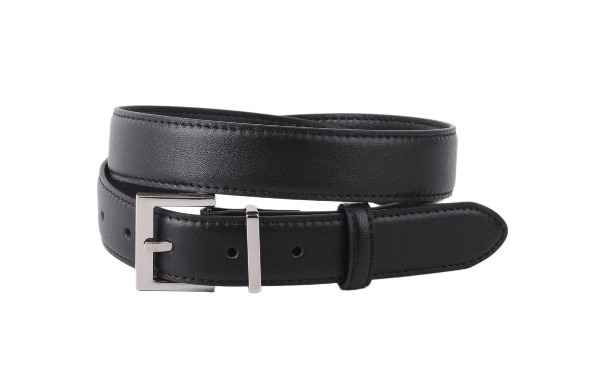 5255 - Basic Leather Belt with Sharp Square Buckle