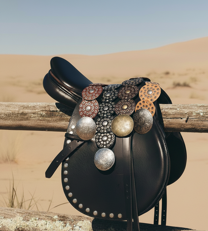 Wide Western Circle Belt with Grommets