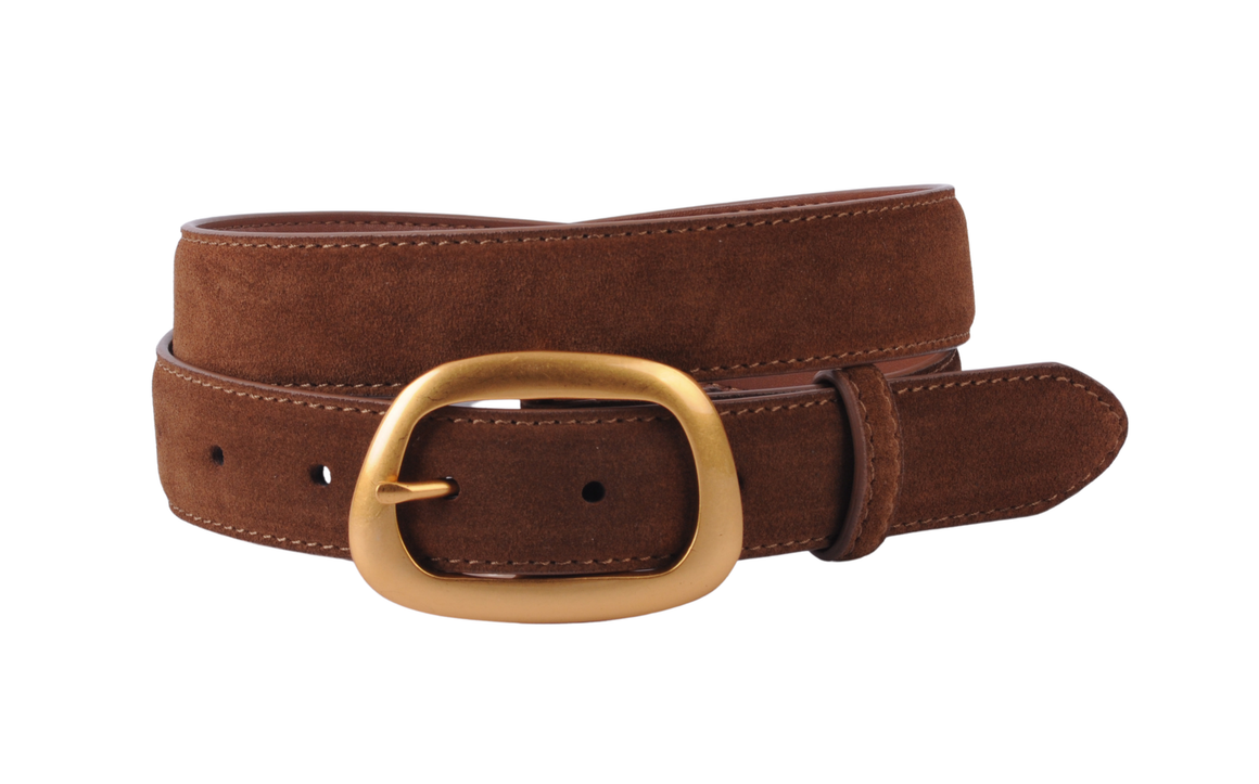 5270 - Suede Belt with Asymmetrical Buckle - Ships July 21st