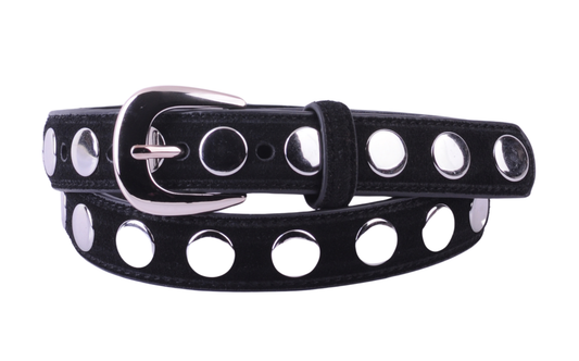 5277 - Suede Belt with Wide Studs - Ships July 21st