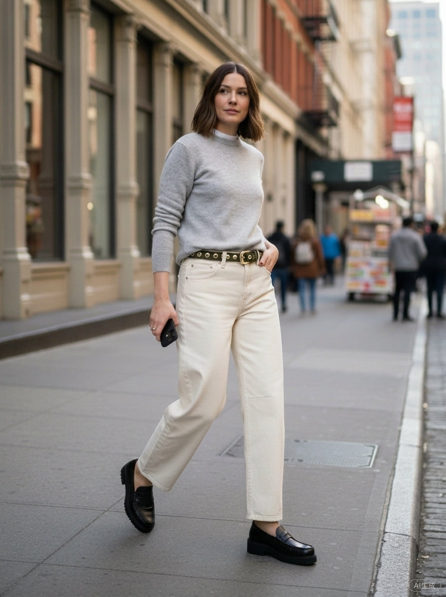 Suede Belt with Wide Studs